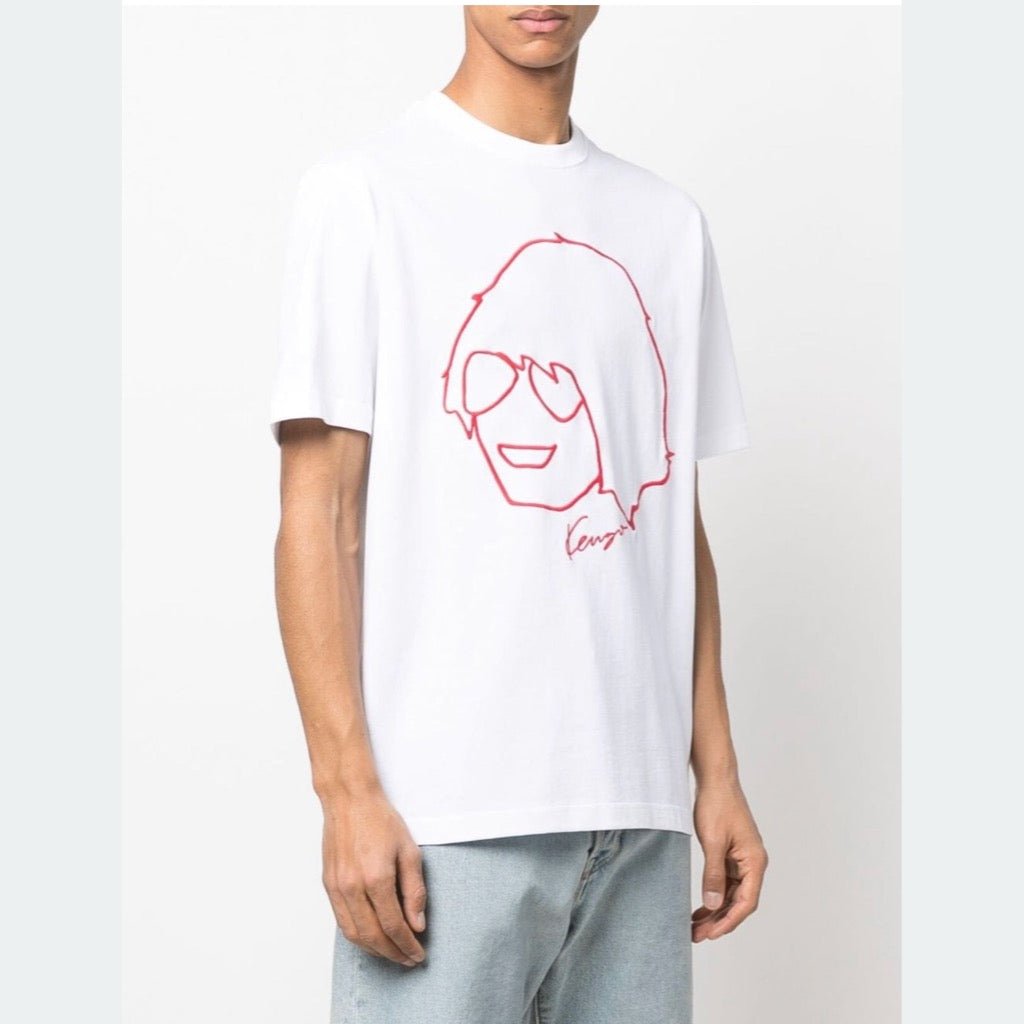 KENZO-embroidered-outline-design-t-shirt