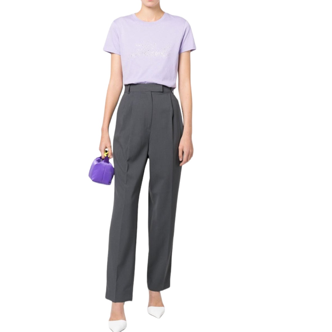 KARL LAGERFELD rhinestone signature t-shirt