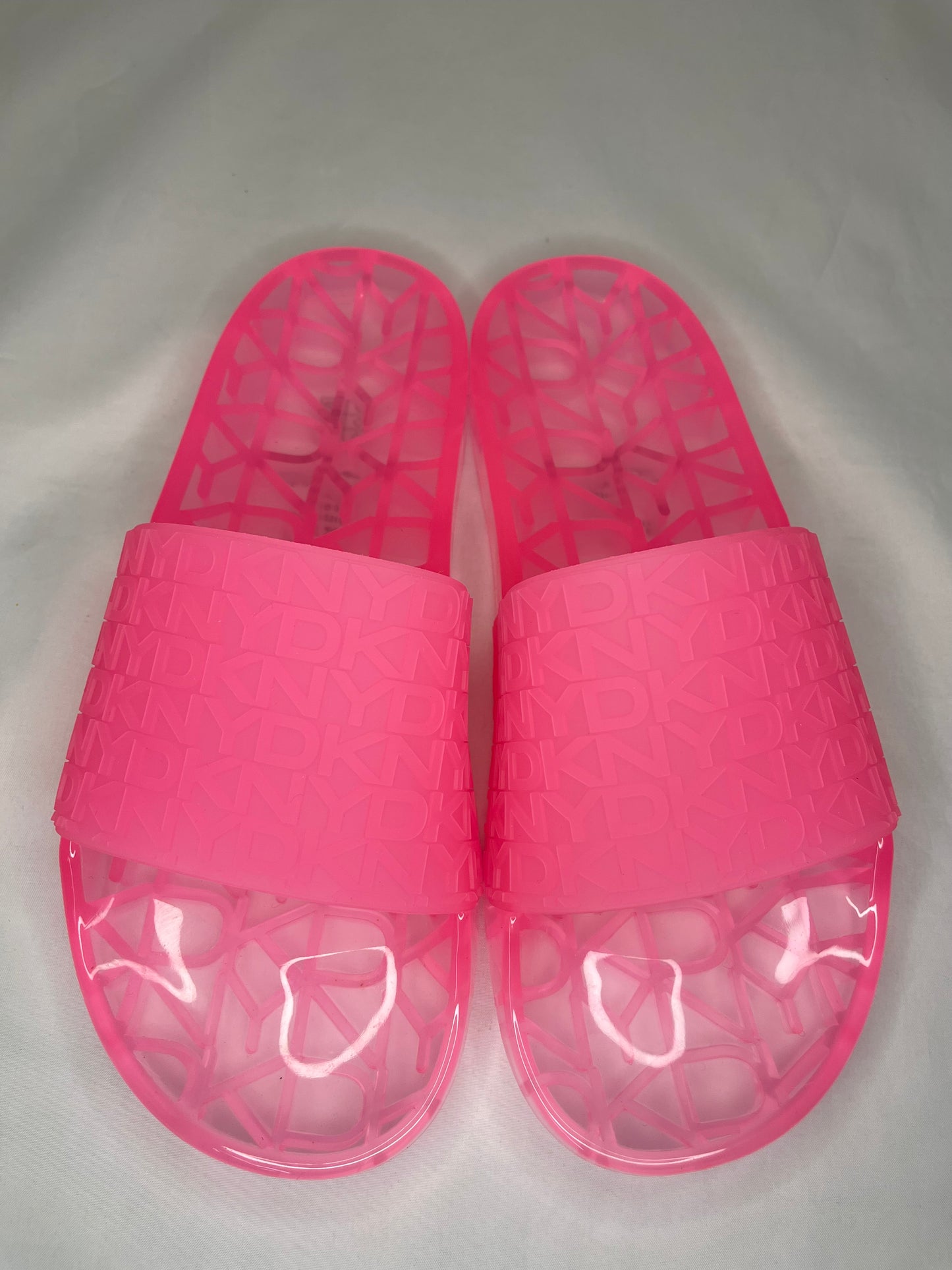 DKNY pink rubber slide