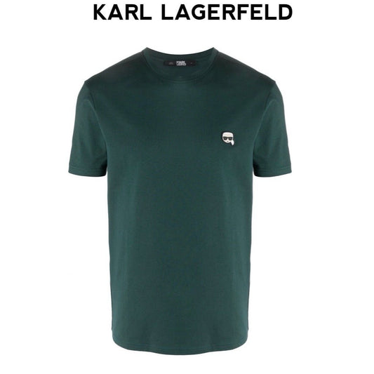 KARL-LAGERFELD-side-logo-best-green-t-shirt