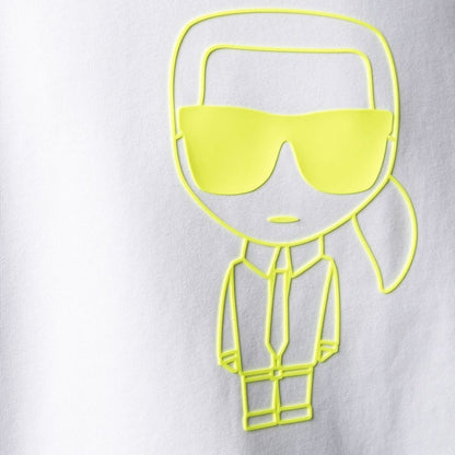 KARL-LAGERFELD-yellow-outline-ikonik-logo-white-t-shirt