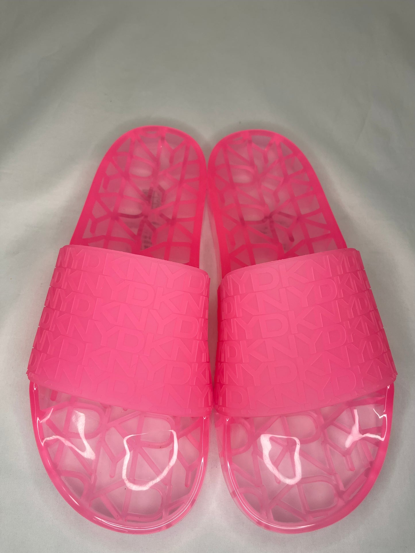 DKNY pink rubber slide