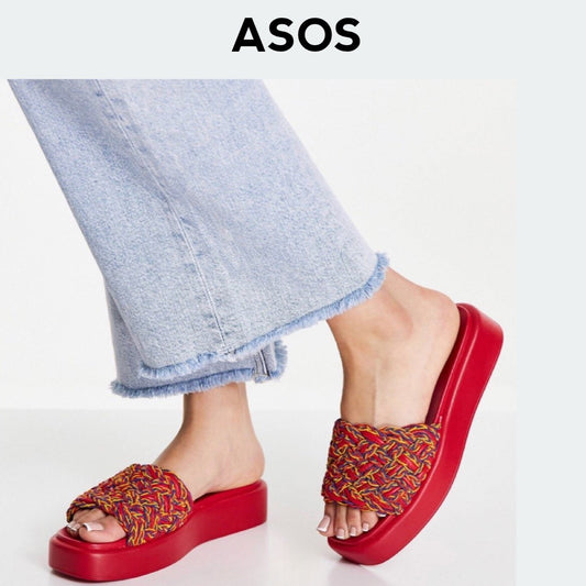 ASOS red wedge slide