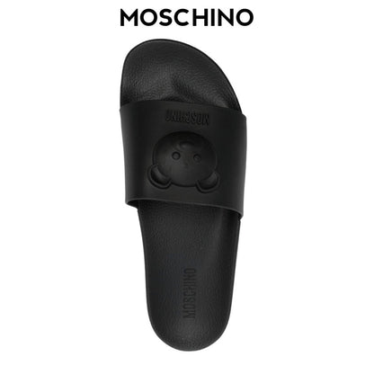 MOSCHINO-black-slippers