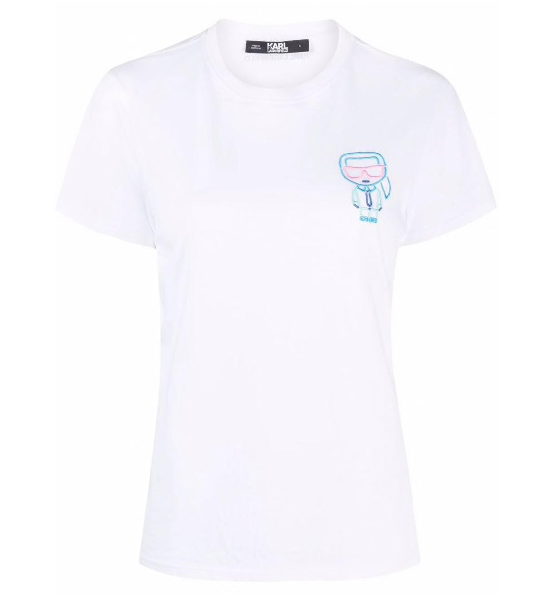 KARL LAGERFELD outline side logo t-shirt