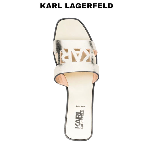 KARL-LAGERFELD-gold-sandals