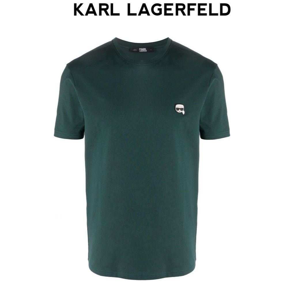 KARL KAGERFELD side logo best green t-shirt