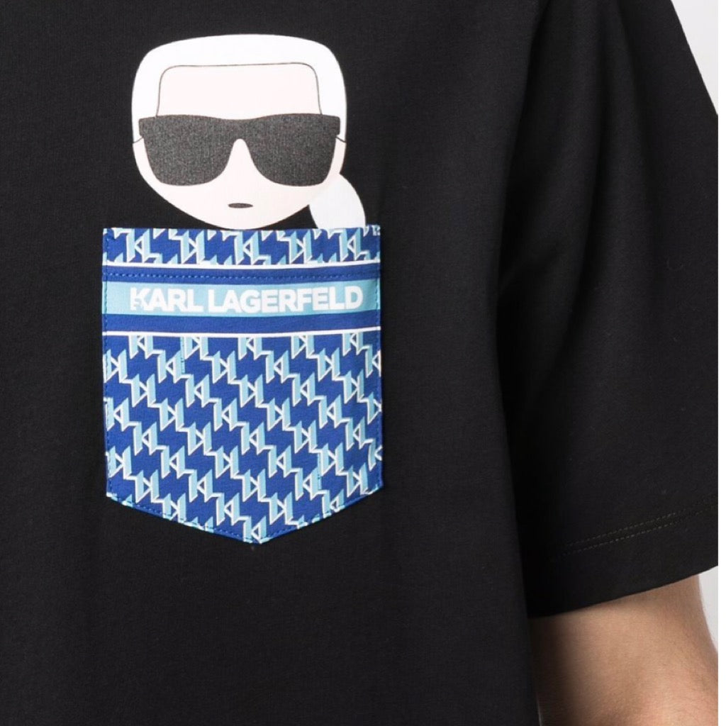 KARL-LAGERFELD-blue-monogram-pocket-t-shirt