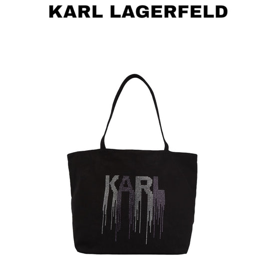 KARL LAGERFELD rhinestone large tote bag