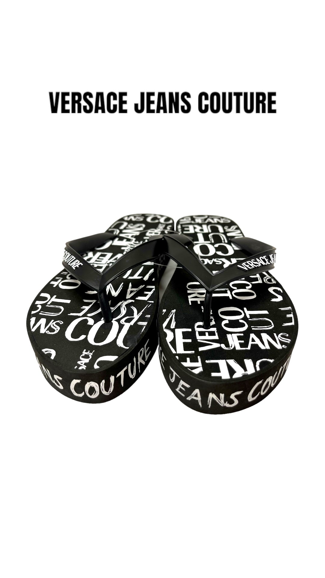 VERSACE JEANS COUTURE wedge flip flop