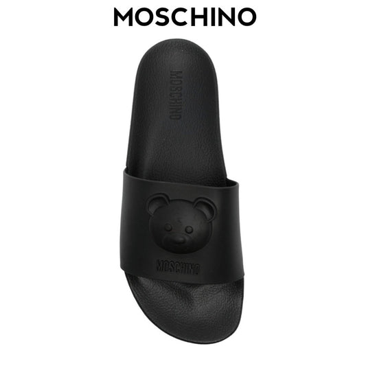 MOSCHINO-black-slippers