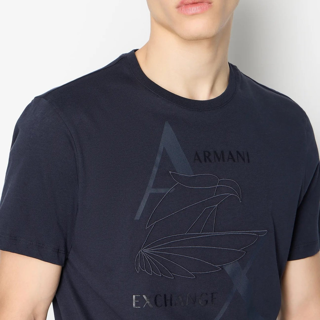 ARMANI EXCHANGE-eagle-design-logo-t-shirt